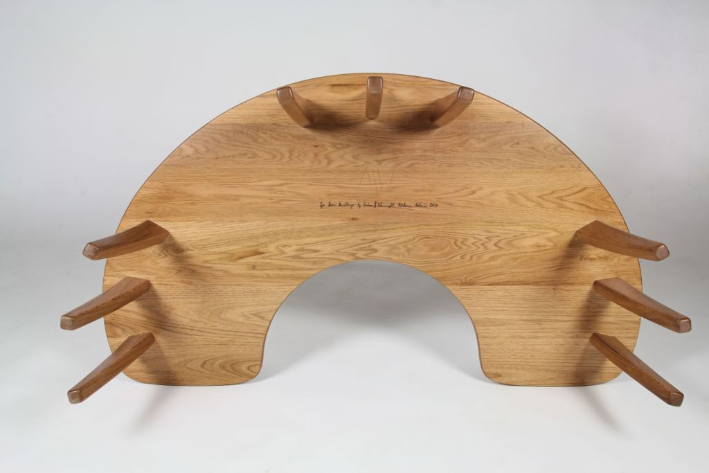 The Sitting Desk, bottom, AJW Fine Woodwork