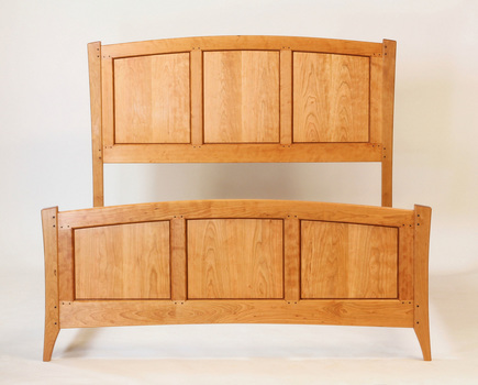 Cherry bed, full view, by AJW Fine Woodwork